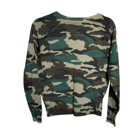 J.Crew Camo Sweatshirt Sweater womens Size XS 100% merino wool Crewneck NWT - Picture 2 of 12